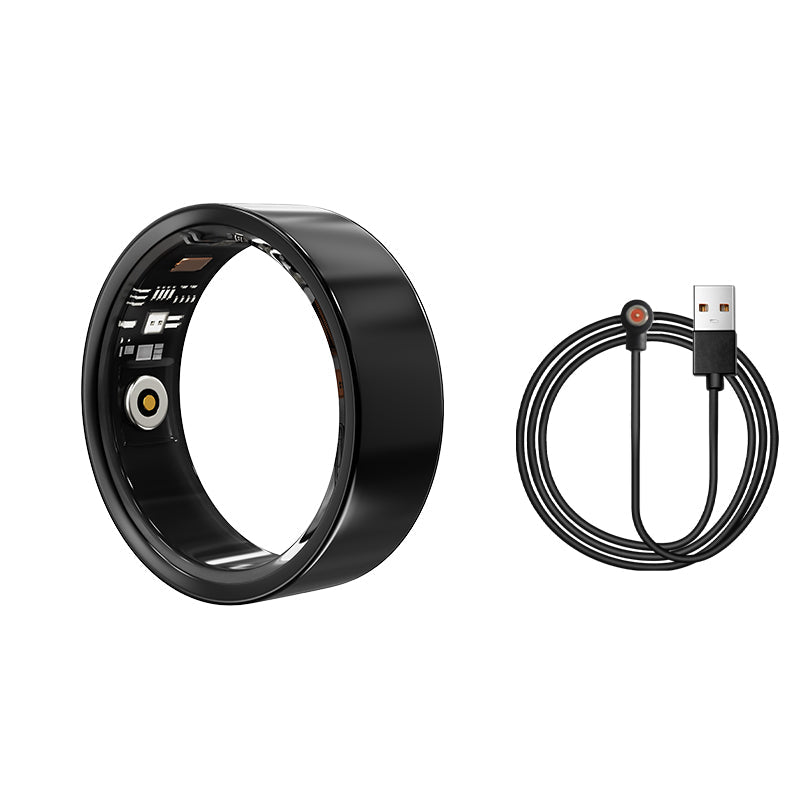 Smart Ring Activity Tracker NFC – Sleep Fitness Tracker Ring, IP68 Waterproof, HR SpO2, iOS Android - Damsona