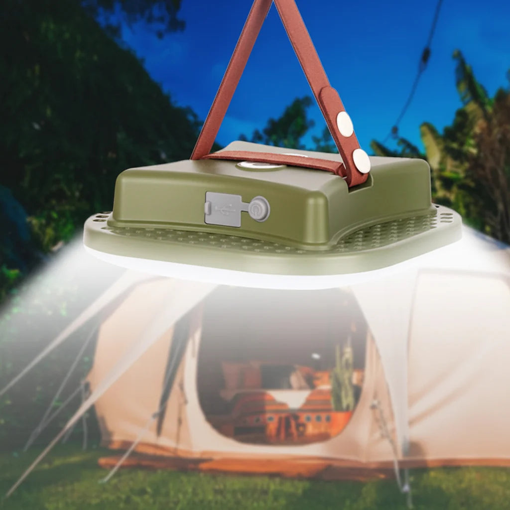 Solar Camping Lantern Rechargeable LED with Power Bank 10000mAh Collapsible Waterproof USB - GiftWave.co