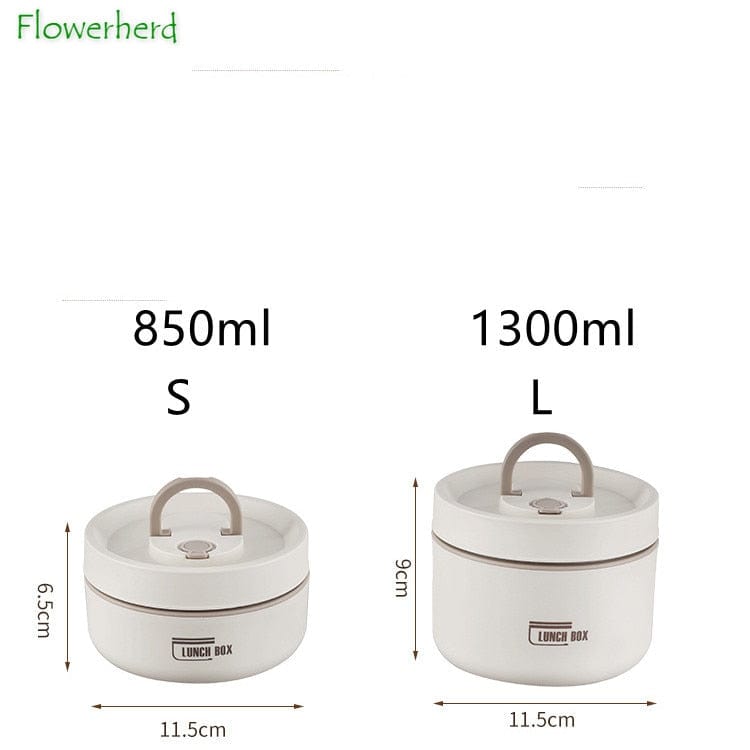 Stainless Steel Thermal Insulated Lunch Box 3 - Tier Stackable 43oz BPA - Free Vacuum Bento Box Lunch Bag - GiftWave.co