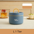 Stainless Steel Thermal Insulated Lunch Box 3 - Tier Stackable 43oz BPA - Free Vacuum Bento Box Lunch Bag - GiftWave.co