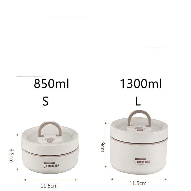 Stainless Steel Thermal Insulated Lunch Box 3 - Tier Stackable 43oz BPA - Free Vacuum Bento Box Lunch Bag - GiftWave.co
