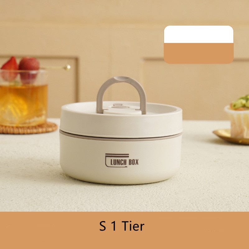Stainless Steel Thermal Insulated Lunch Box 3 - Tier Stackable 43oz BPA - Free Vacuum Bento Box Lunch Bag - GiftWave.co