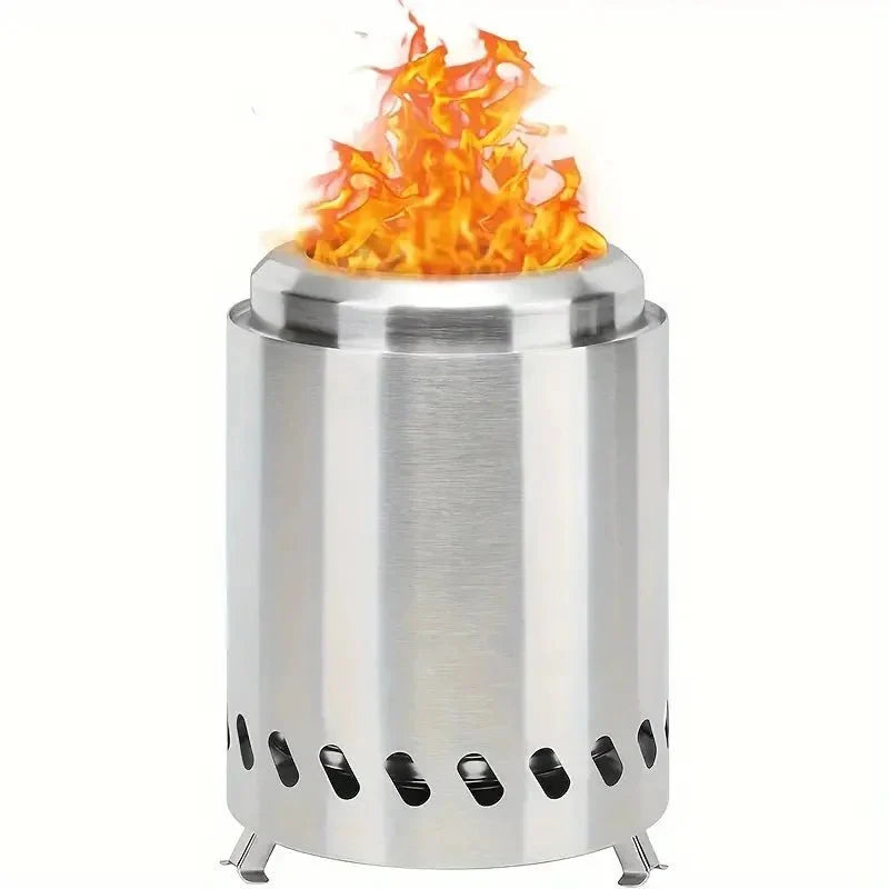 Tabletop Smokeless Fire Pit Portable Stainless Steel Wood Pellet Outdoor... — View 6