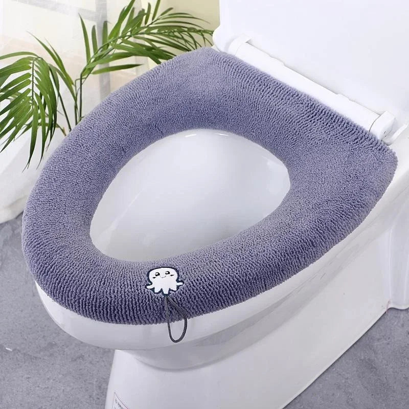 Thicker Bathroom Toilet Seat Cover Pads - Soft Warmer Toilet Seat Cushion - GiftWave.co