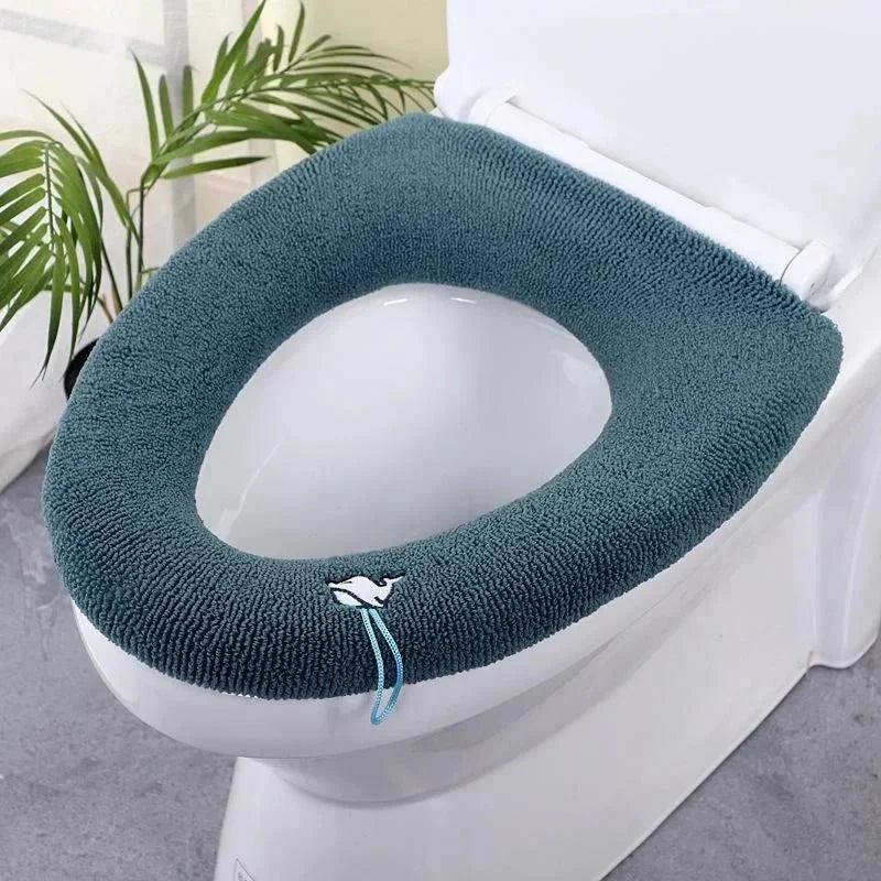 Thicker Bathroom Toilet Seat Cover Pads - Soft Warmer Toilet Seat Cushion - GiftWave.co