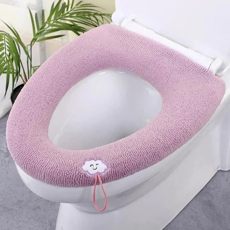 Thicker Bathroom Toilet Seat Cover Pads - Soft Warmer Toilet Seat Cushion - GiftWave.co