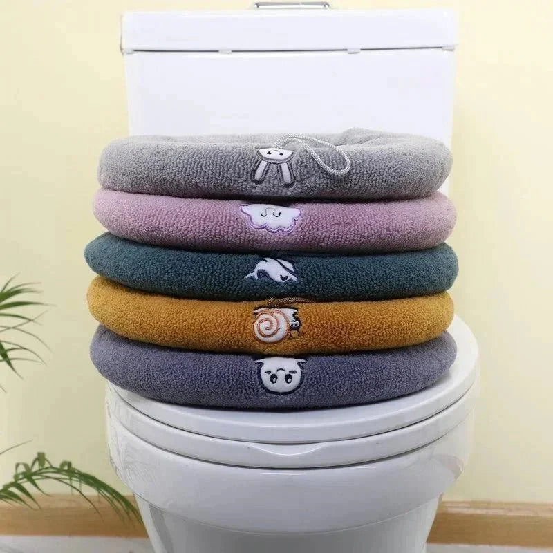Thicker Bathroom Toilet Seat Cover Pads - Soft Warmer Toilet Seat Cushion - GiftWave.co
