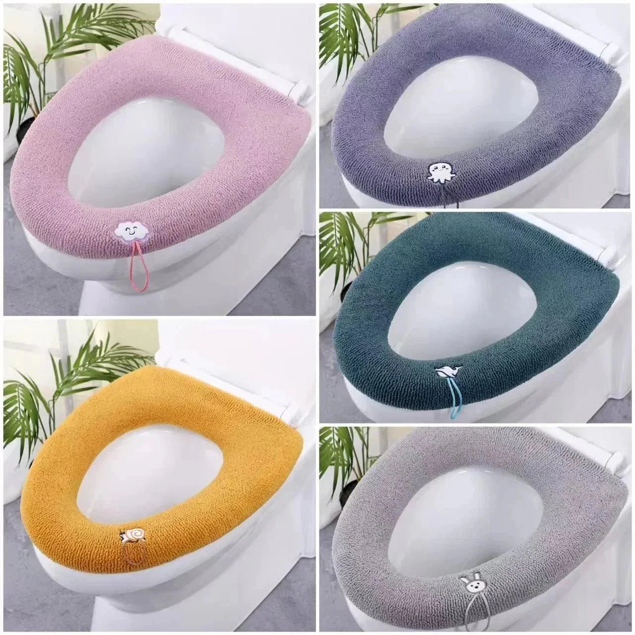 Thicker Bathroom Toilet Seat Cover Pads - Soft Warmer Toilet Seat Cushion - GiftWave.co