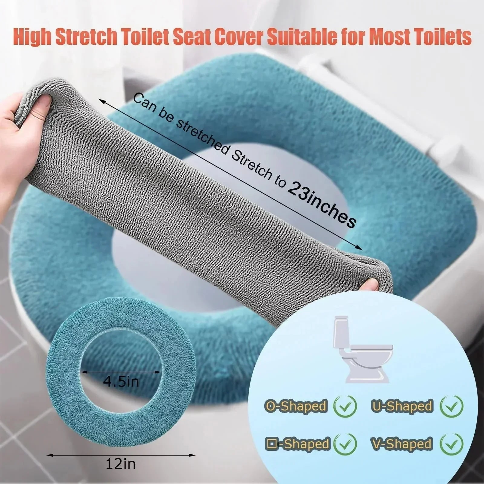 Thicker Bathroom Toilet Seat Cover Pads - Soft Warmer Toilet Seat Cushion - GiftWave.co