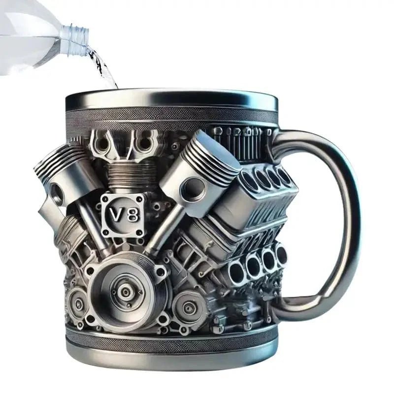 V8 Engines Stainless Steel Tankard Mug - Damsona
