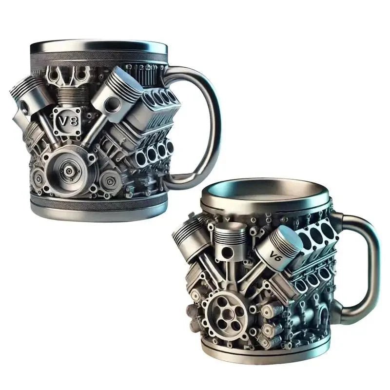 V8 Engines Stainless Steel Tankard Mug - Damsona