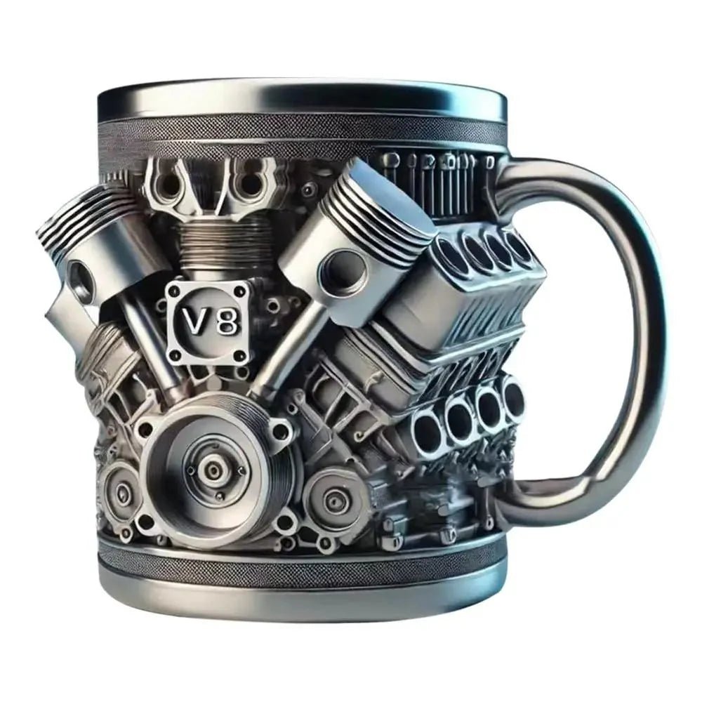 V8 Engines Stainless Steel Tankard Mug - Damsona