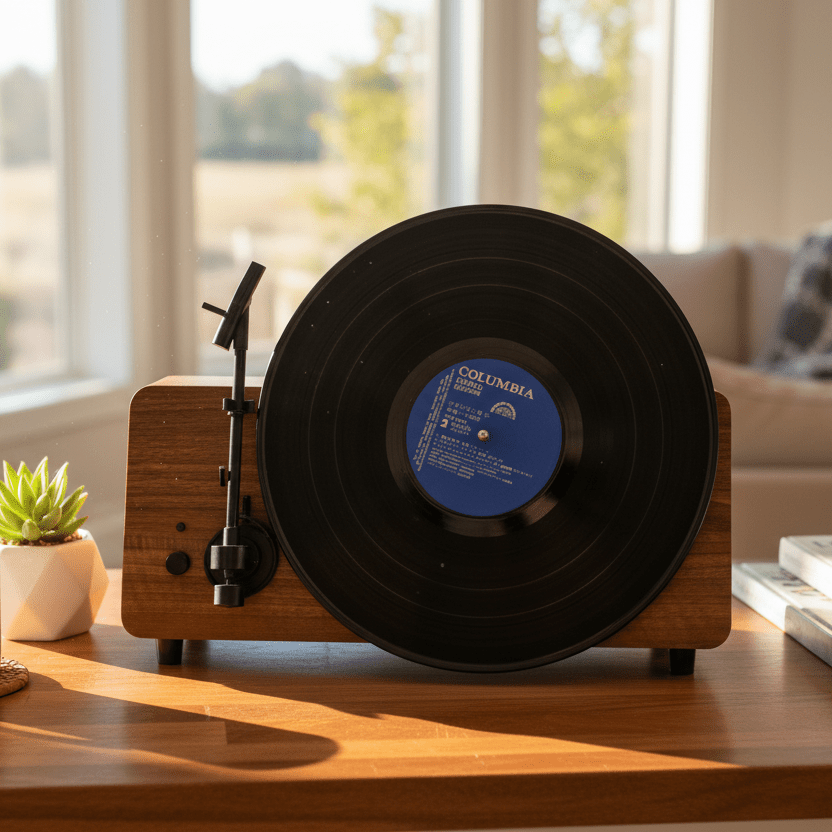 Vertical Record Player - Limited Edition Retro Vinyl Turntable Wooden Gramophone - GiftWave.co