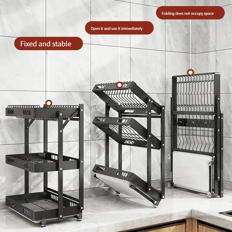Wall - Mounted Dish Drying Rack: Space - Saving Kitchen Organizer - GiftWave.co