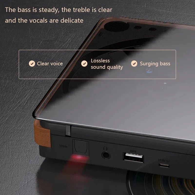 Wooden HiFi CD Player Bluetooth 5.1 SPDIF Optical USB Lossless Retro Desktop Audio No Speaker Remote - Damsona