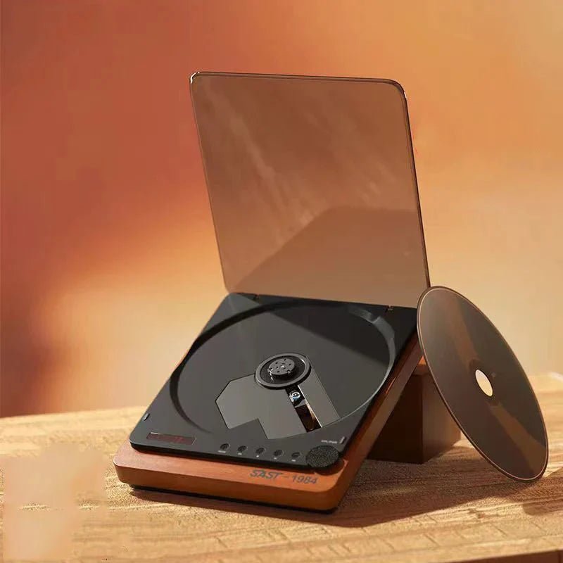Wooden HiFi CD Player Bluetooth 5.1 SPDIF Optical USB Lossless Retro Desktop Audio No Speaker Remote - Damsona