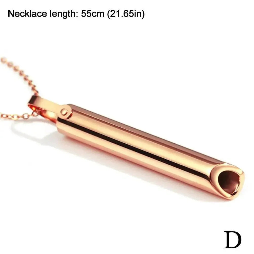 Stainless Steel Breathing Pendant Necklace – Adjustable Exhale Flow Jewelry - GiftWave.co