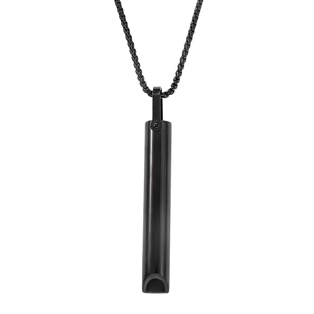 Stainless Steel Breathing Pendant Necklace – Adjustable Exhale Flow Jewelry - GiftWave.co