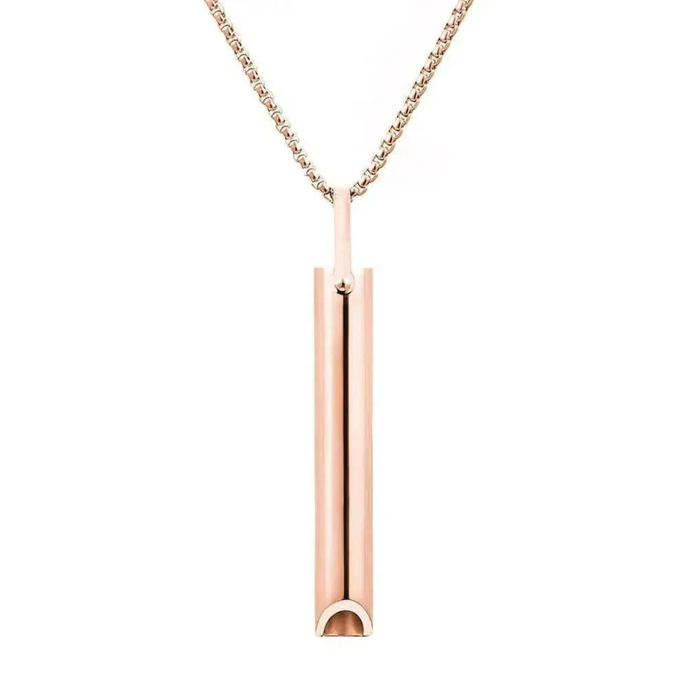 Stainless Steel Breathing Pendant Necklace – Adjustable Exhale Flow Jewelry - GiftWave.co